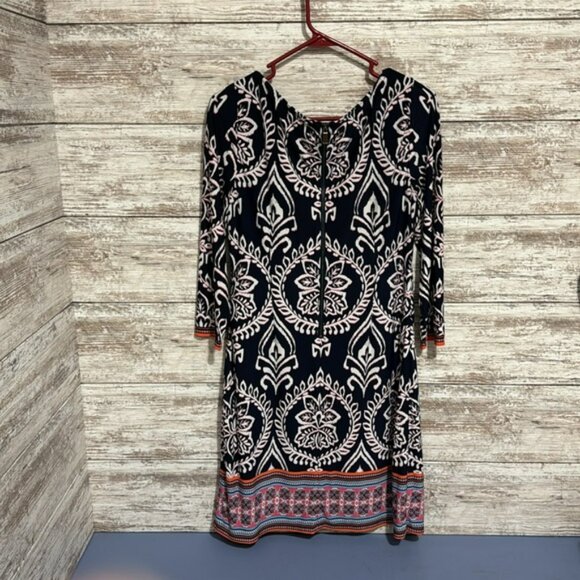 Vince Camino Navy and Pink Dress - Picture 2 of 4